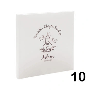 Album dziecięcy na chrzest, urodziny, metryczka do wyboru, wklejany, 30 kremowych stron, personalizowany, 12 wzorów
